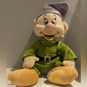 Disney Dopey Plush with Green Outfit and Purple Hat